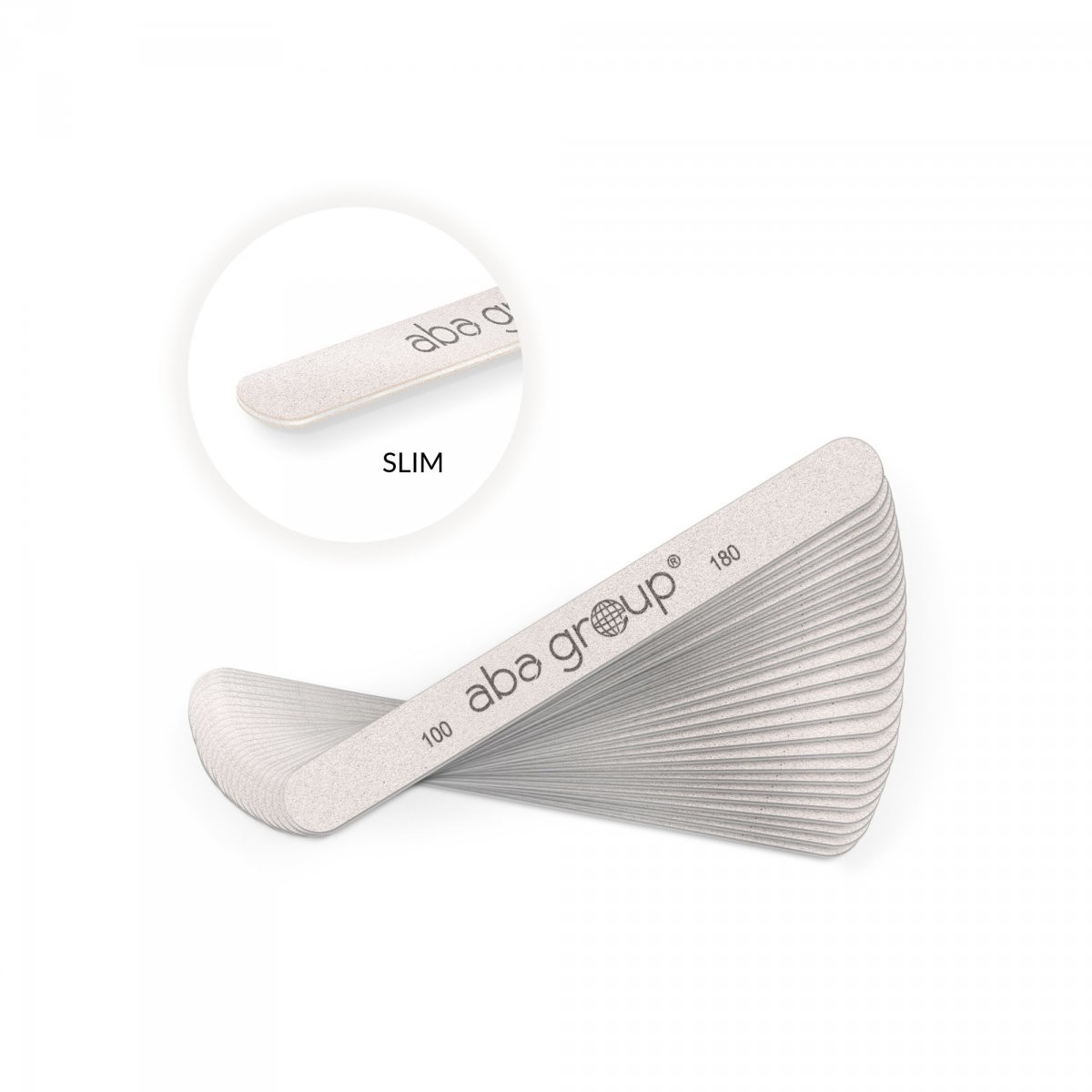 ABA Group 25x Pilnik Prosty Slim 100/180 Szary