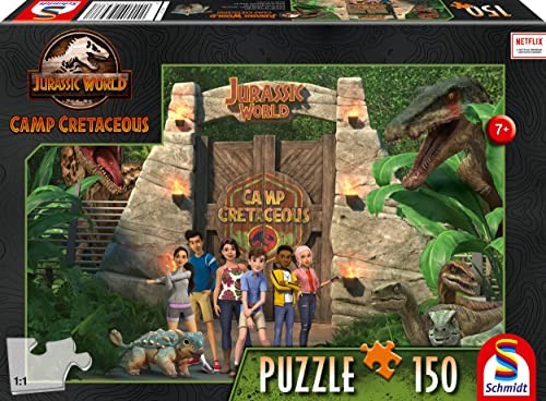 Schmidt Spiele Neue Abenteuer, Camp Kreidezeit, 150 Teile: Kinderpuzzle Jurassic World Camp Cretaceous 150 Teile 56437