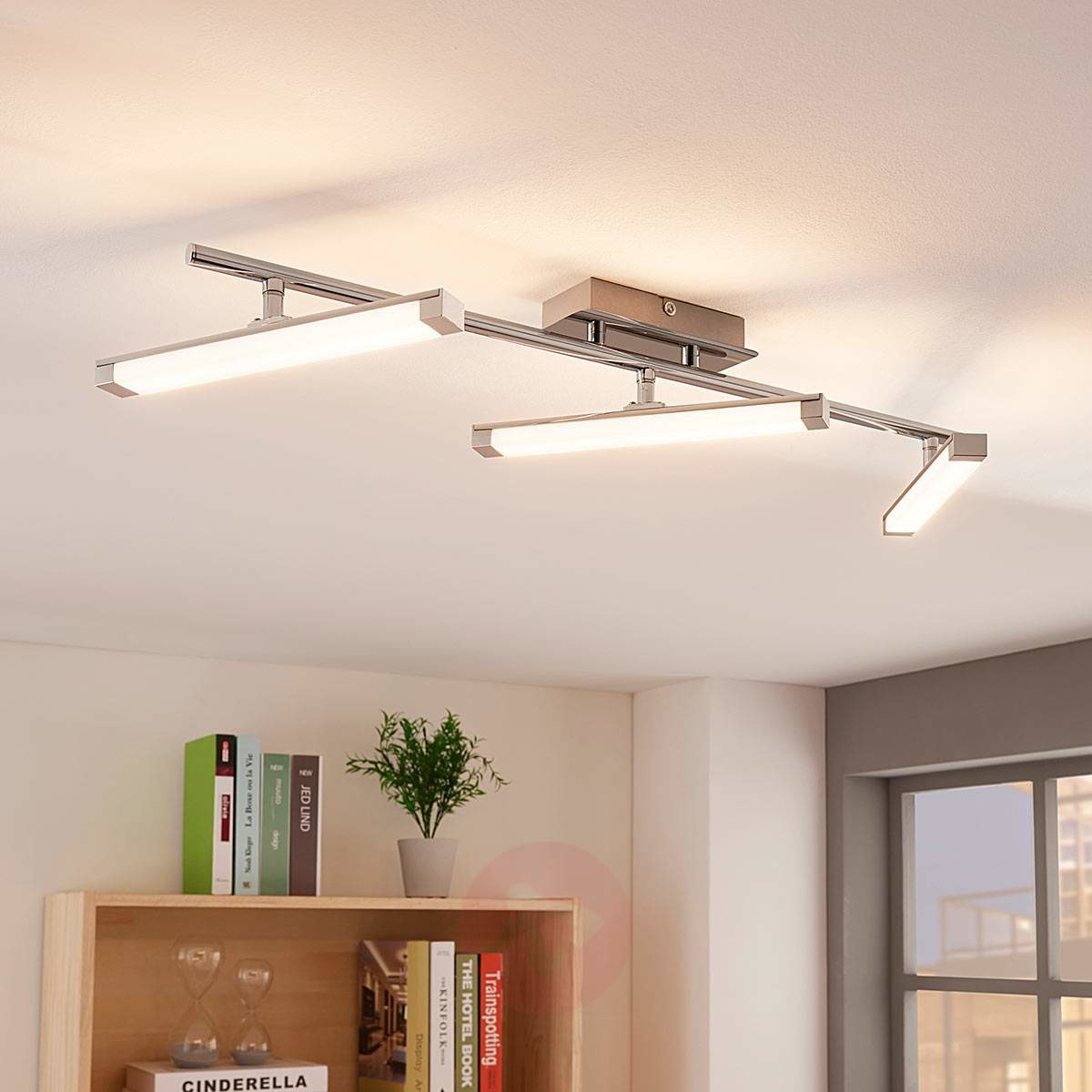 Lampenwelt com Lampa sufitowa LED Pilou ściemniana przełącznikiem