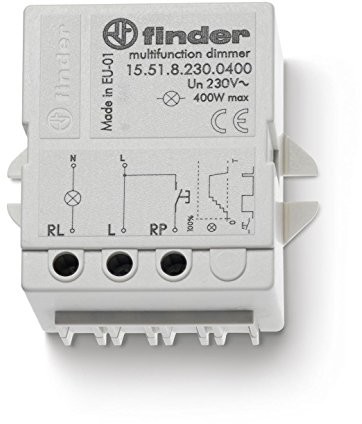 finder Finder 155182300400 pas elektroniczny ściemniacz montażu, 400 W, 230 V AC