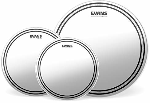 Evans EC2S przezroczysta Fusion Pack (25 cm, 30 cm, 35 cm) z 14 calami HD Dry Snare Batter EPP-EC2SHDD-F