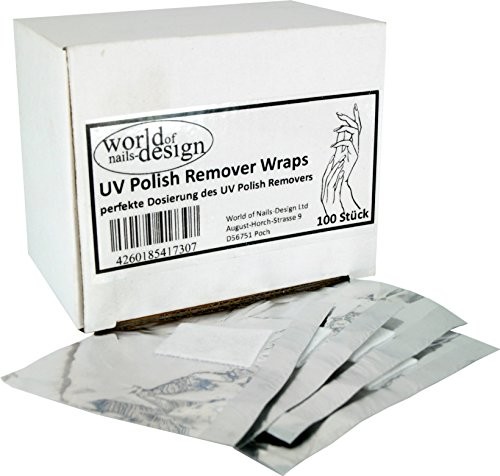 World of Nails-Design Polish Remover Wraps/Pady do lakieru UV lub lakier do paznokci, 1er Pack (1 X 100 sztuk) 520061