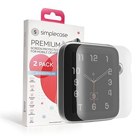 simplecase SIMPL ecase Premium zapewnia ochronę wyświetlacza ze 9H kuloodporne szkło/szkło prawdziwe/szkło zespolone 1 sztuki  transparentny, Apple BU-0002-321247