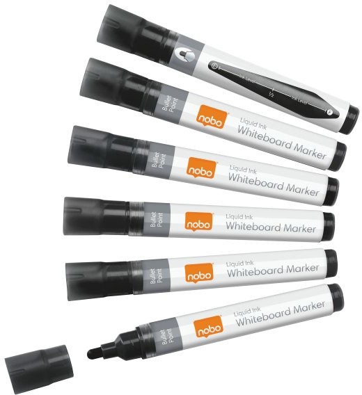 NOBO Markery Liquid Ink, czarne, 10 szt 1915377 mak7946227