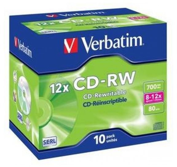 Verbatim Płyta CD-RW jewel case 10szt. PL.045.040/4