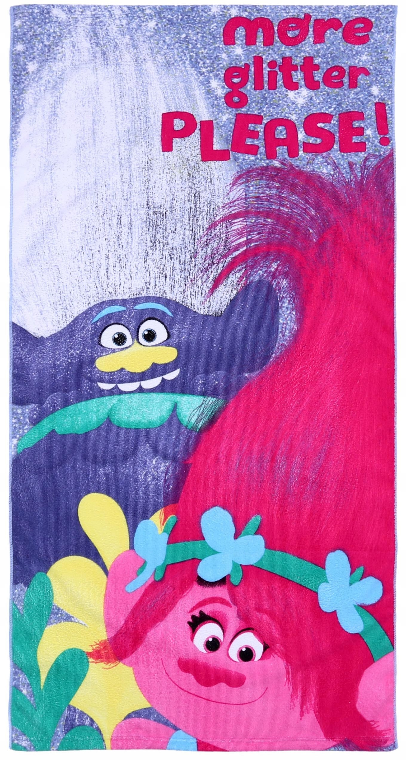 Fioletowy ręcznik plażowy 70x140 Trolls