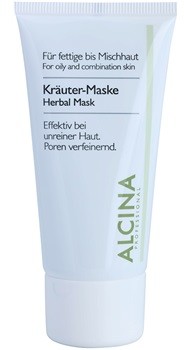 Alcina For Oily Skin maseczka ziołowa przeciw błyszczeniu i rozszerzonym porom 50 ml