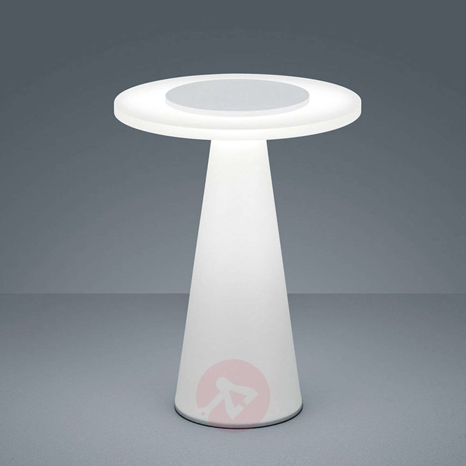 Helestra Bax lampa stołowa ze ściemniaczem, biała