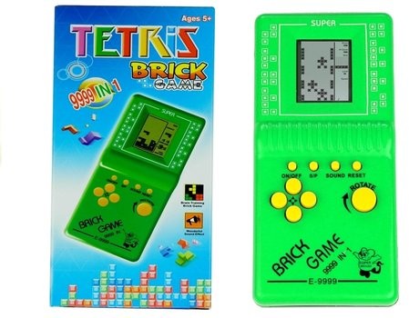 Lean Toys Gra Elektroniczna Tetris Kieszonkowa Zielona