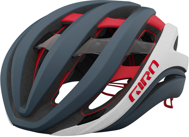 Giro Aether MIPS Kask rowerowy, matte portaro grey/white/red S | 51-55cm 2021 Kaski szosowe 200221-043