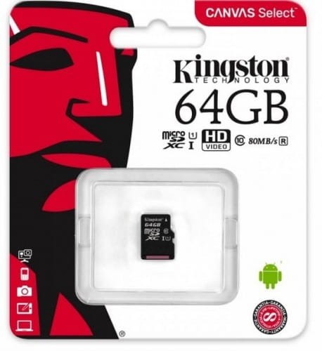 Kingston microSDXC Canvas Select 64GB (SDCS/64GBSP)