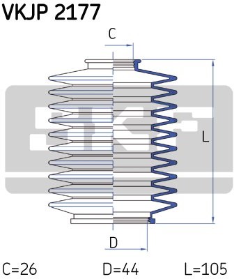 SKF Zestaw osłon, układ kierowniczy VKJP 2177