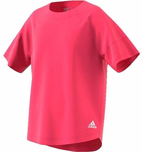 Adidas Yg Tr Flock Tee koszula, uniseks, różowy/biały, 140 ED6315