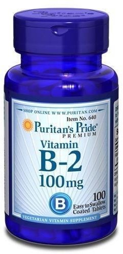 Puritans Pride Vitamin B-2 100mg - 100tabs