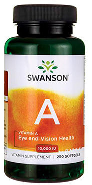 SWANSON Vitamin A 10000IU 250 softgels