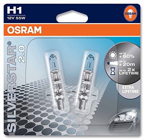 Osram Cool Blue Intense H1, 64150 CBI, 12 V,, Silverstar 2.0, podwójny blister 64150SV2-02B