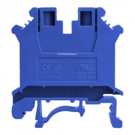 Geberit DEGSON szynowa przelotowa niebieska śrubowa 10mm2 1P VDE UL 5736 PC10-01P-12-00A(H)