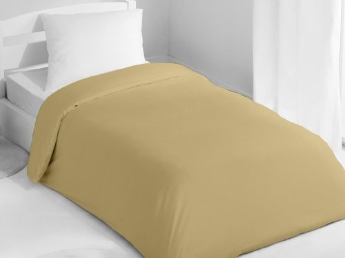 Soleil d'ocre Poszewka na kołdrę 140 x 200 cm bawełna jednokolorowa Taupe 633720