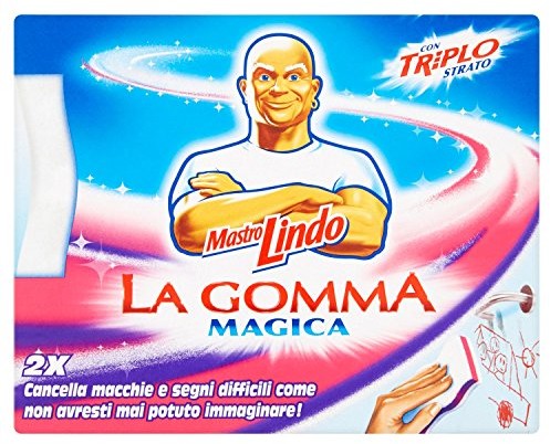 Mastro Lindo mastro Lindo (Meister Proper) magiczny brud gumka, się z trzech warstw, 4 opakowań, każdy z 2 brud radierern (łącznie 8 brud gumka)