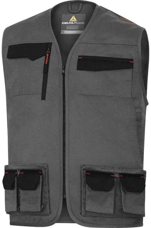 Delta-Plus M2GI3 - kamizelka robocza poliestr/bawełna, 11 kieszeni, 65% poliester, 35% bawełna, 245 g/m - 3 kolory - S-3XL.