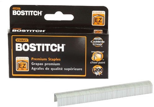 Bostitch EZ Squeeze 130 Premium Staple, zapewnia B8130, 1000 sztuk na opakowanie, grubość do 12 X 15 MM STCR75XHC