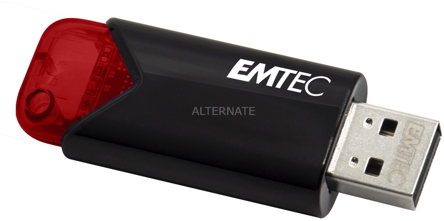 Emtec Click Easy pamięć USB 16 GB USB Typu-A 3.2 Gen 2 (3.1 Gen 2) Czarny, Czerwony, Nośnik Pendrive USB 3126170173096