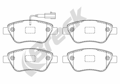 Lumag Sp. z o.o. Zestaw klocków hamulcowych, hamulce tarczowe Lumag Sp. z o.o. 23979 00 701 10