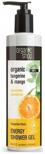 Organic Shop Shop Żel pod prysznic orzeźwiający Mandarynkowa Burza 280 ml 280 ml | SZYBKA WYSYŁKA!