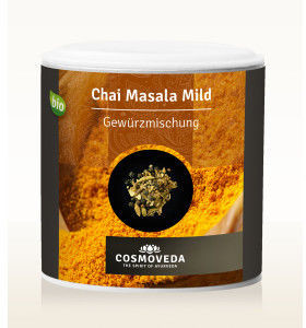 Cosmoveda Masala Chai łagodna mieszkanka przypraw do indyjskiej herbaty ORGANICZNA 80g