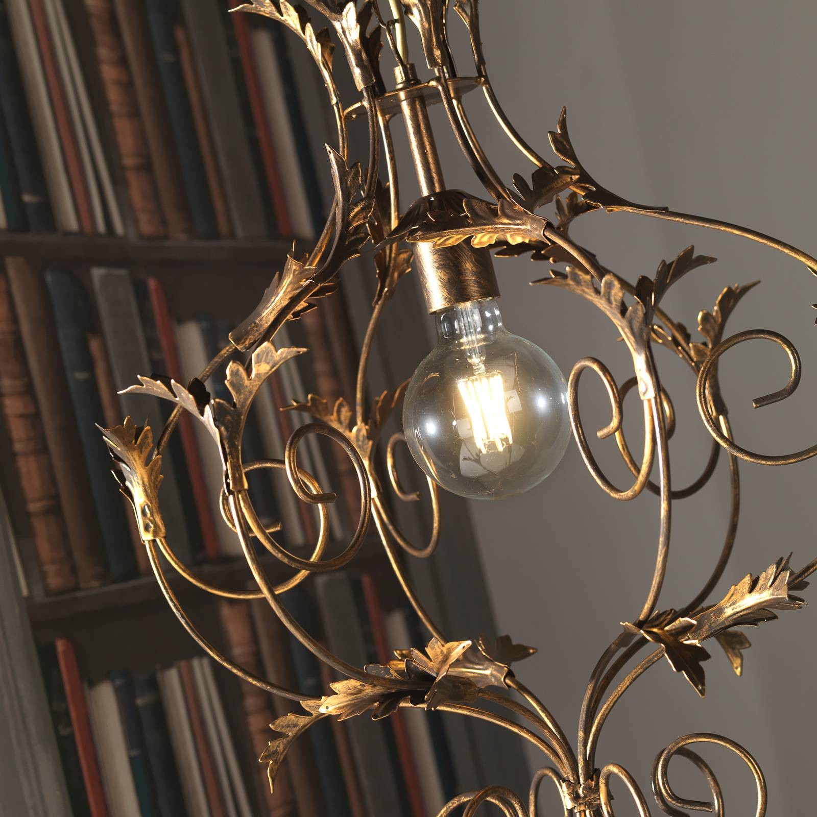 EULUNA Lampa wisząca Contessa, brązowa