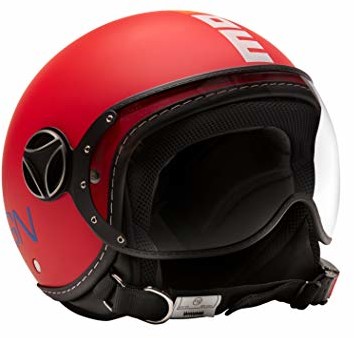 MOMO Męski Casco Fgtr Baby Red Matowy/Multi. Jl Helmet, czerwony 10230000036