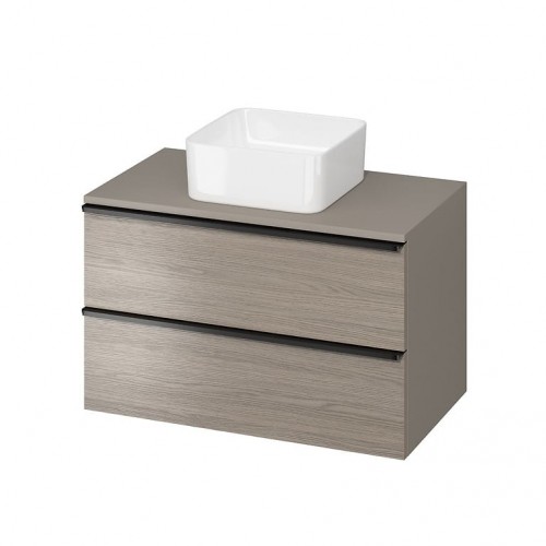 Cersanit VIRGO 80 szafka z blatem szara z czarnymi uchwytami S522-031 S522-031