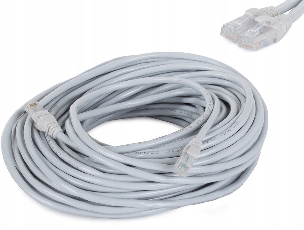 Kabel Sieciowy Lan CAT6 RJ45 Skrętka Ethernet 30m