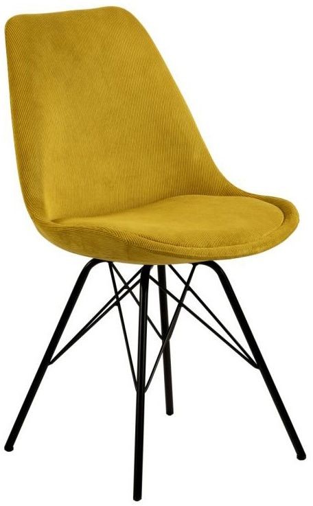 Actona Krzesło do jadalni Eris żółte sztruks AC-N21-145