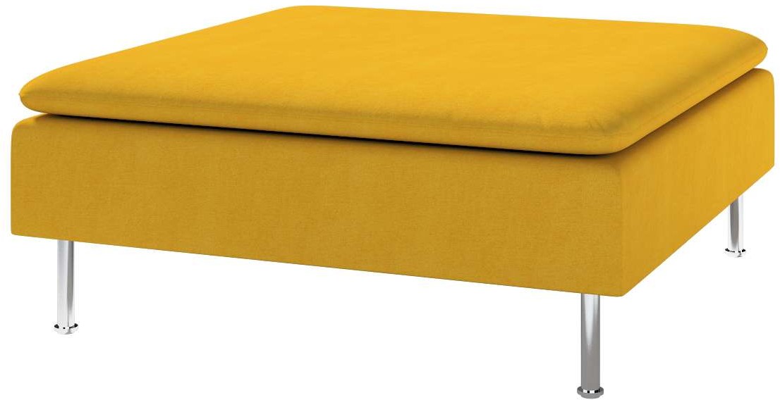 Dekoria pl pl Pokrowiec na podnóżek Söderhamn musztardowy szenil 93 x 93 x 40 Etna 1286-705-04