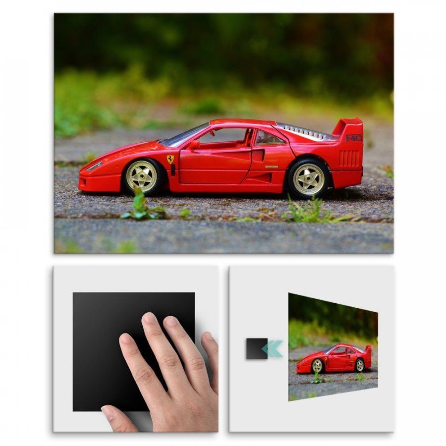 Pix4home Plakat metalowy zabawkowe klasyczne Ferrari L POS-L-01635