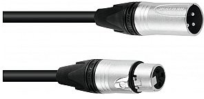 PSSO DMX kabel XLR 3pin 0,5m bk Neutrik 30227804