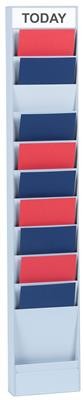 PAPERFLOW Planer z wymiennymi kartkami PAPERFLOW, 10 kartek, A5, 97,6x17,9x4,4cm, srebrny PFPC10A502-19
