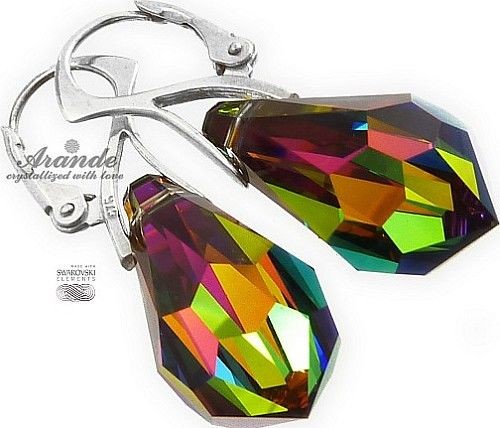 Swarovski piękne kolczyki VITRAIL MEDIUM SREBRO