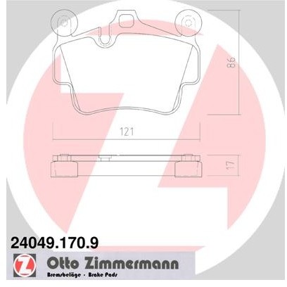 ZIMMERMANN Zestaw klocków hamulcowych, hamulce tarczowe 24049.170.9