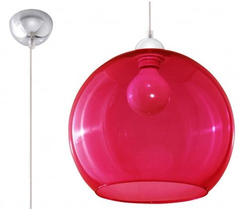 Szklana okrągła lampa wisząca N1-R14