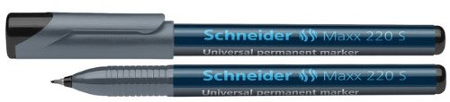 Schneider uniwersalnym marker Maxx 220 Permanent S, Cap wyłączania ink, 0,4 MM, czarny SCHNEIDER 220