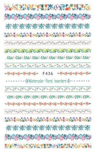 Allepaznokcie Naklejki do paznokci cienkie samoprzylepne Nr F436