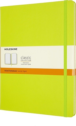 Moleskine Notes w twardej oprawie XL limonkowy w linie MOQP090C2