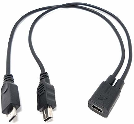 System-S System-S Kabel USB 2.0 rozdzielacz 25 cm gniazdo mini B na wtyczkę Mini B i Micro B 72333688