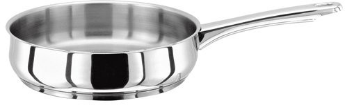 Stellar s117 patelnia do smażenia otwarty 24 cm, ze stali nierdzewnej, srebrny, 36.9 x 32.9 x 11.6 cm S117