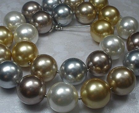 Arande PERŁY SEASHELL NASZYJNIK 14 MM 1105197457