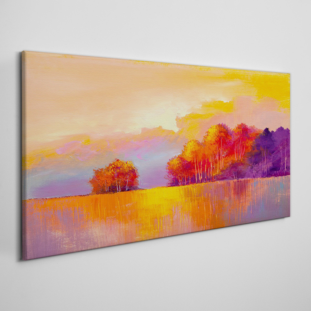 PL Coloray Obraz Canvas Malarstwo las jesień przyroda 100x50cm