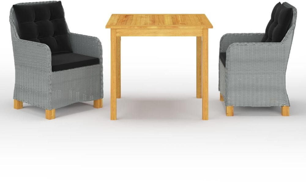 shumee 3 częściowy zestaw mebli ogrodowych jasnoszary
