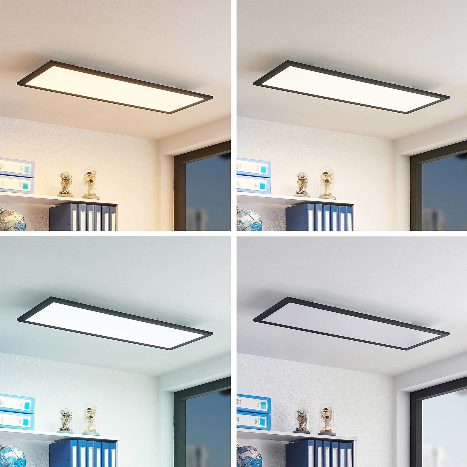 Lindby Nelios lampa sufitowa LED, CCT 80 x 30 cm